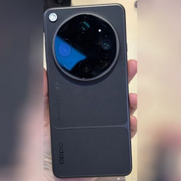 Back view of OPPO Find X9 Ultra showcasing its large circular camera module with multiple lenses.
