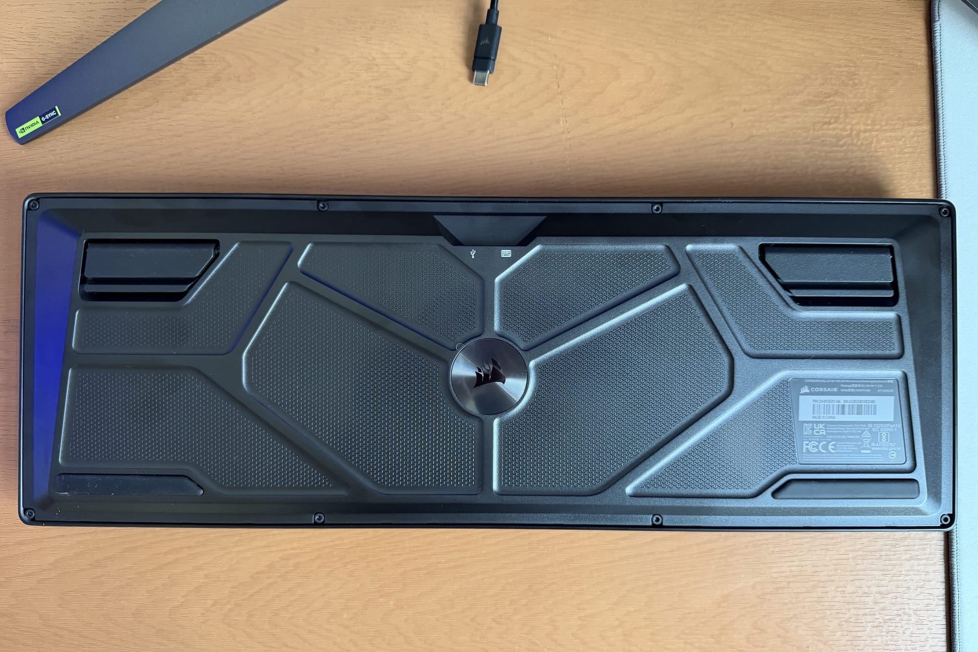 Back view of the Corsair Galleon 100 SD featuring a textured surface.