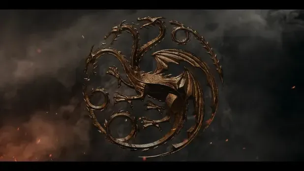 The House of the Dragon emblem featuring a dragon within a circular design.
