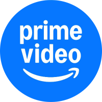 Amazon Prime Video logo in bold white text on a blue background.