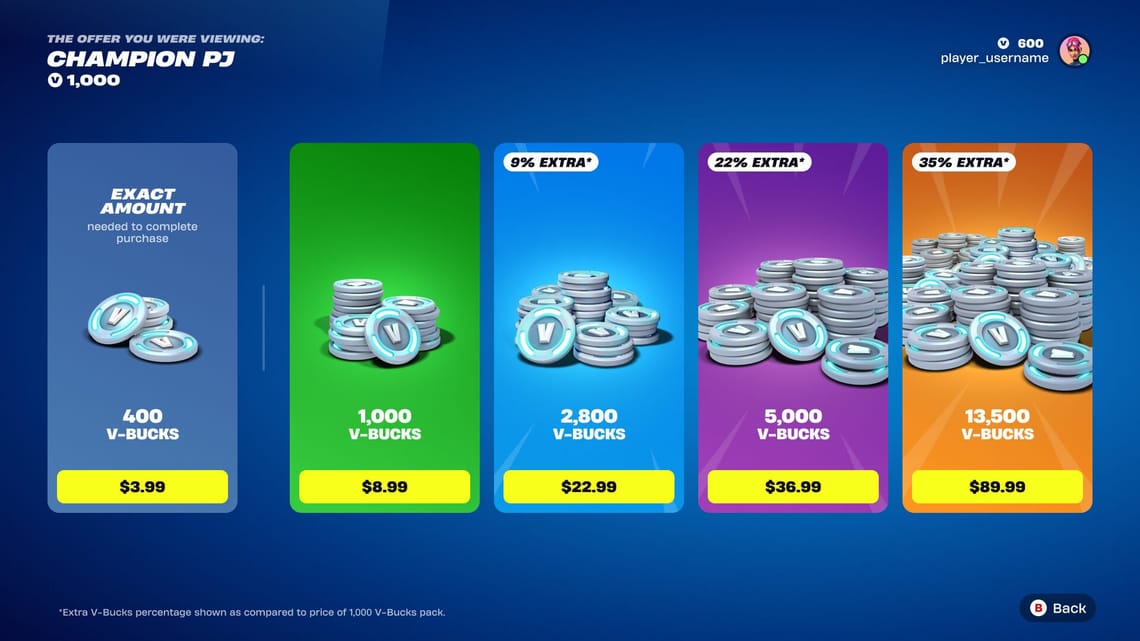 You Can Soon Buy the Exact V-Bucks You Need in Fortnite