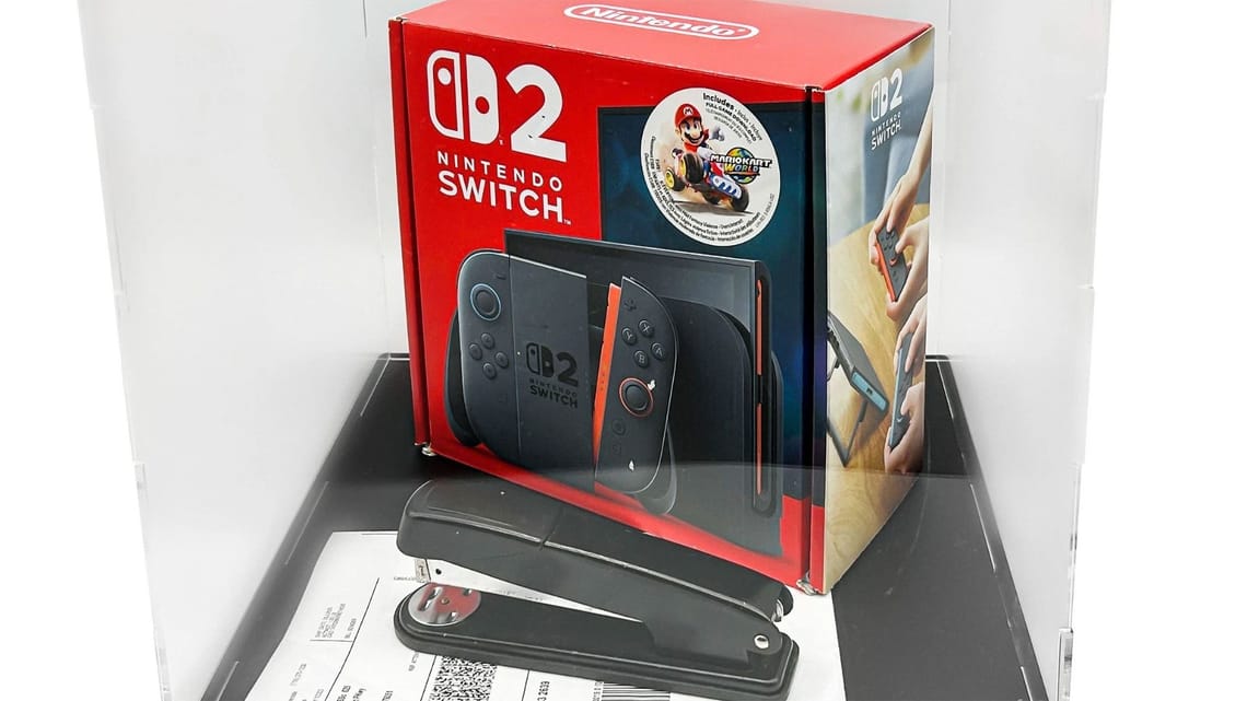 GamesStop is Auctioning the Stapler That Punched Through Switch 2 Boxes, Raises $100K