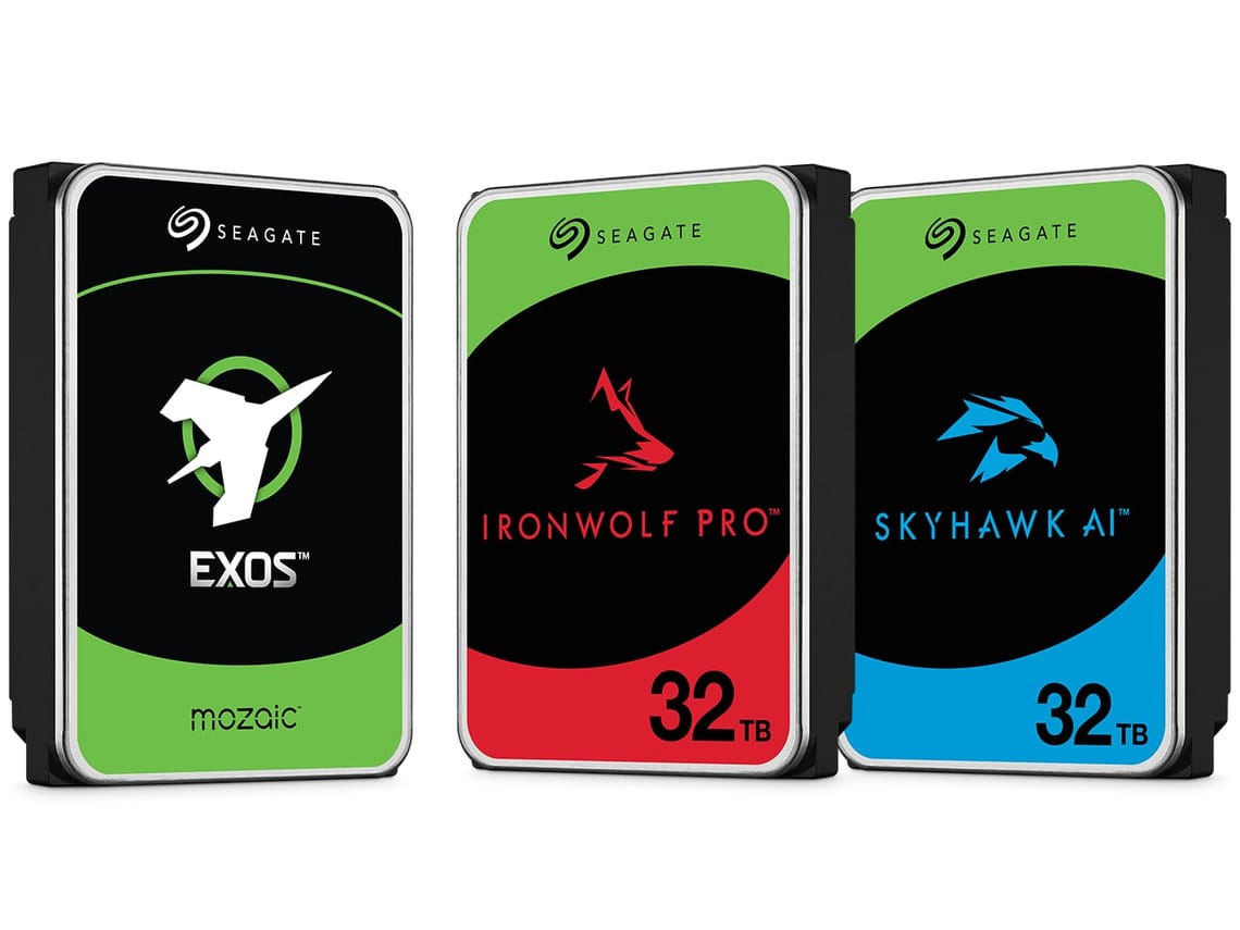 Seagate Debuts New 32TB Hard Drives for AI, Exos & NAS Ahead of Intersec Dubai
