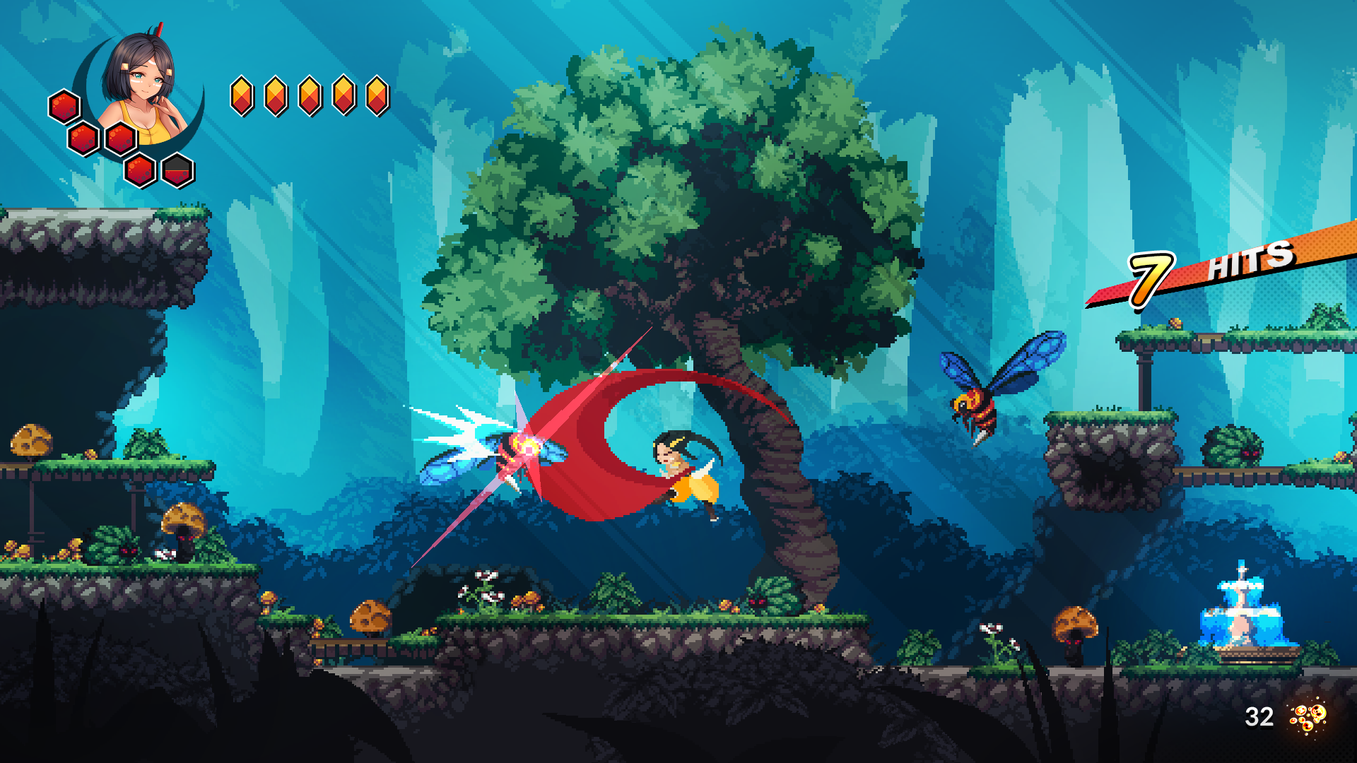 New metroidvania Akatori launches free demo with staff combat