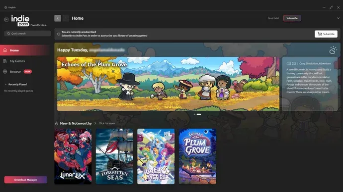 Indie Pass Launches April 13, Bringing 70+ PC Games for $6.99 a Month