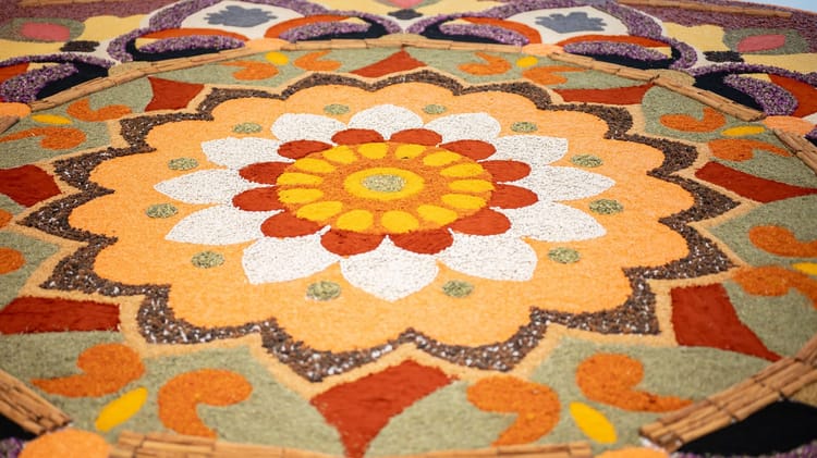 A 6m Spice Rangoli is Stealing Diwali in Dubai