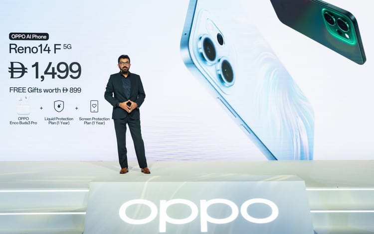 OPPO Reno14 F 5G launches in UAE with AI flash photography and mermaid-inspired design