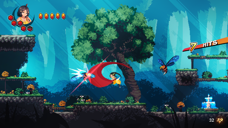 New metroidvania Akatori launches free demo with staff combat