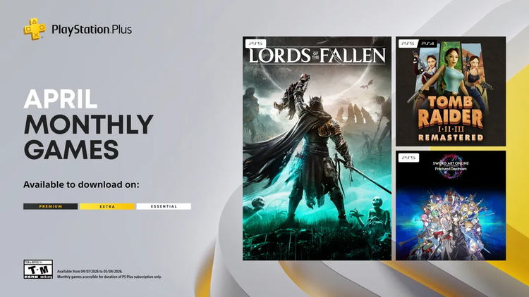 PlayStation Plus April games revealed: Lords of the Fallen, Tomb Raider I-III & more