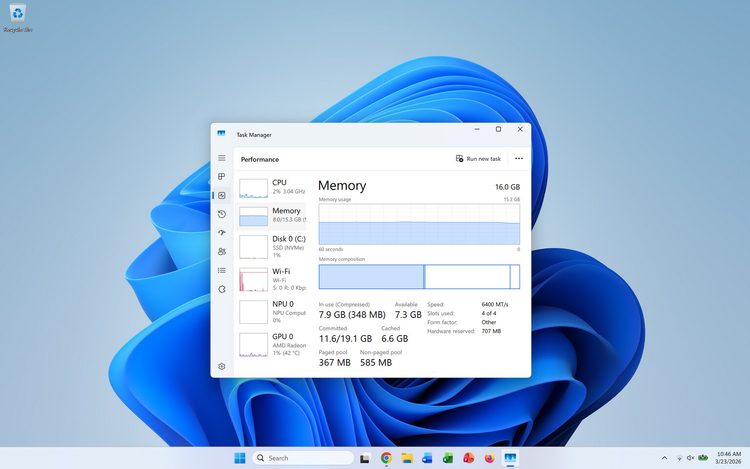 Microsoft says 32GB RAM is the new safe choice for Windows 11 gaming