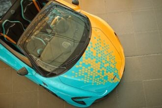 McLaren painted a hexagon fever dream on an Artura Spider to a client in Dubai
