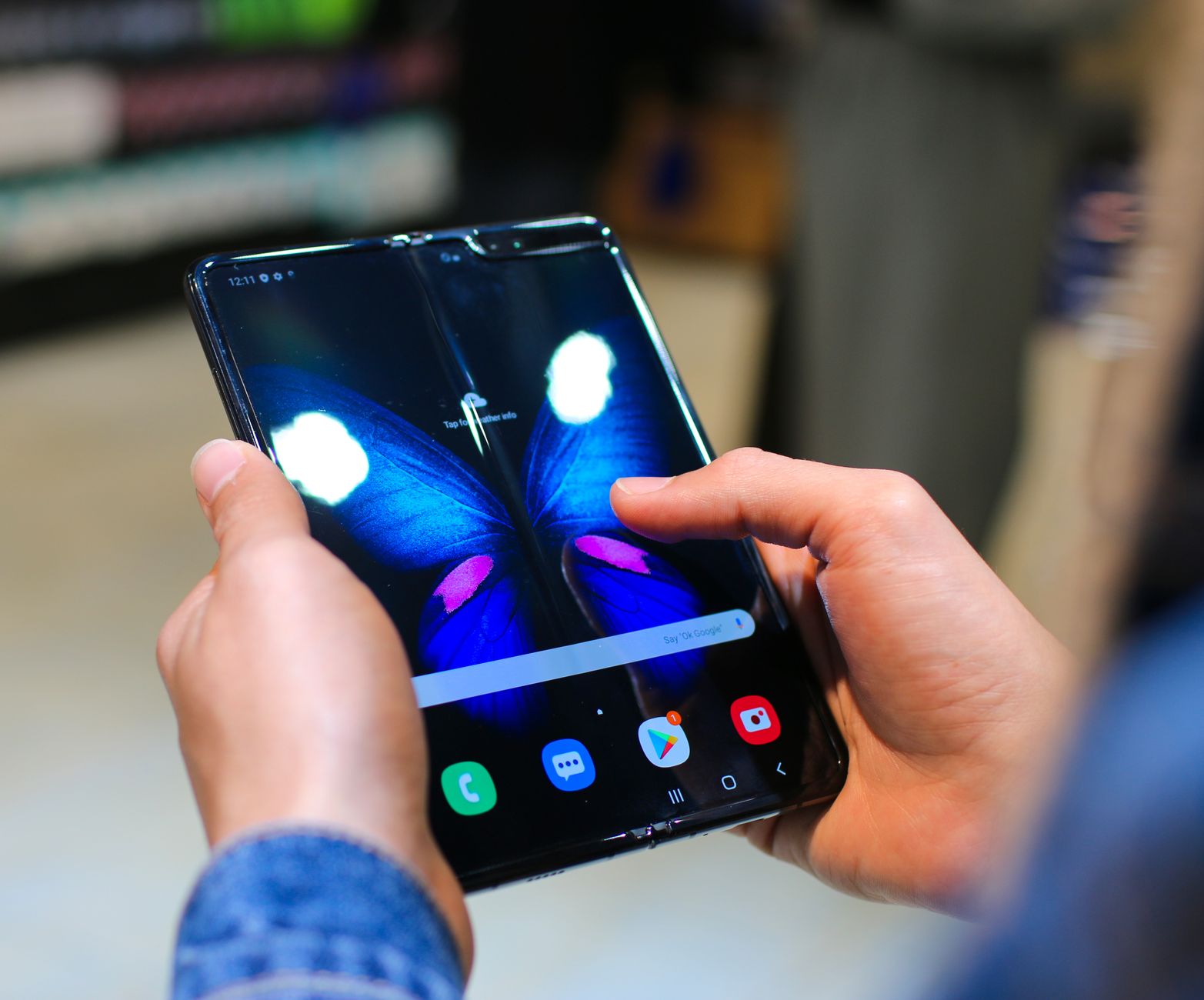 a person holding a smartphone