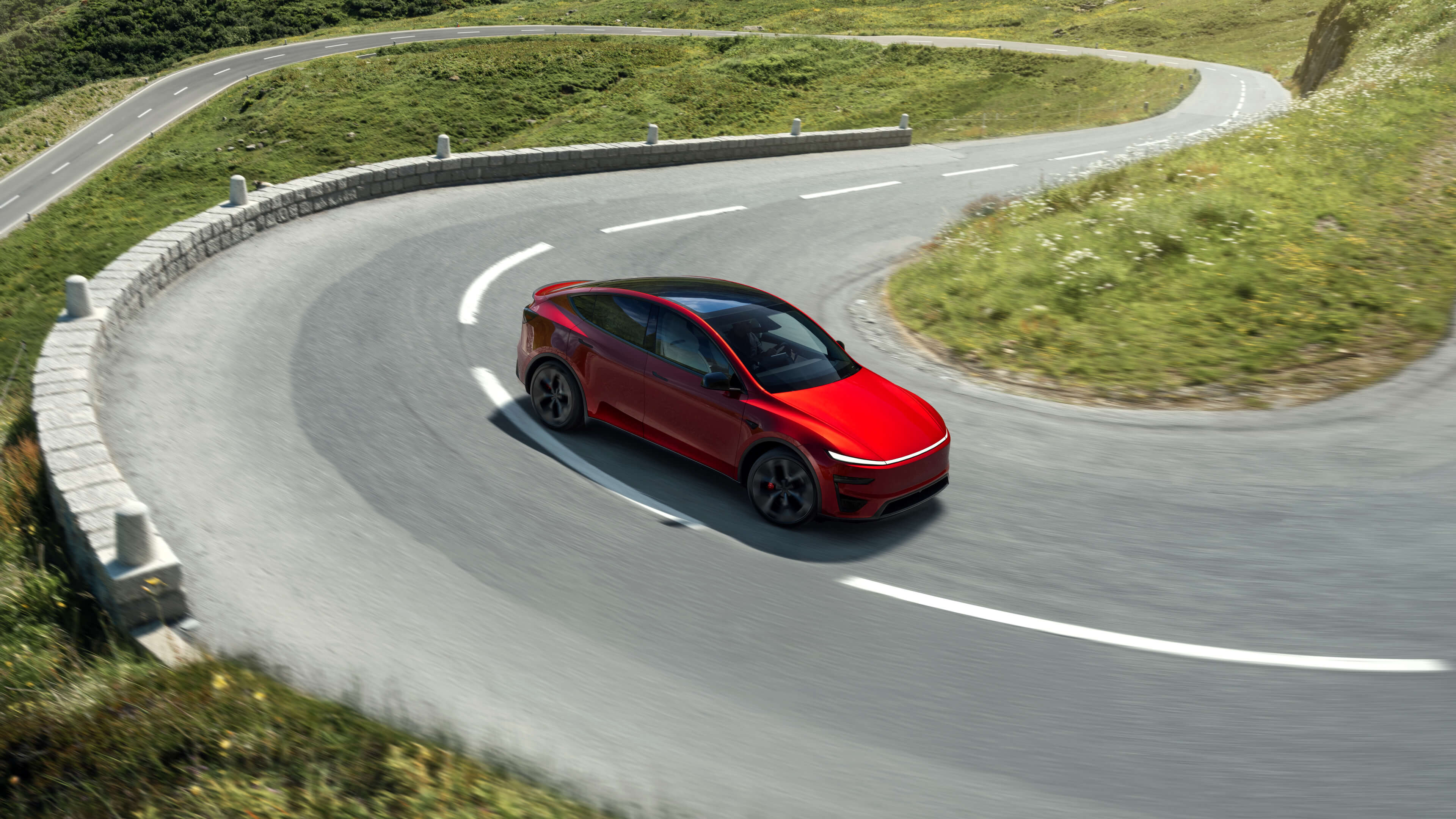 Tesla Model Y Performance electric SUV in an official Tesla press image