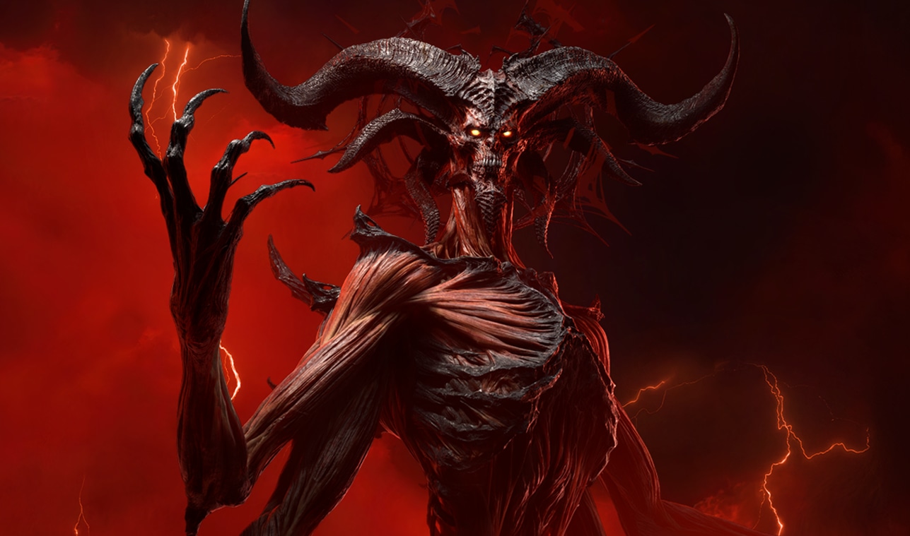 Diablo 4 Lord of Hatred key art featuring the Prime Evil Mephisto