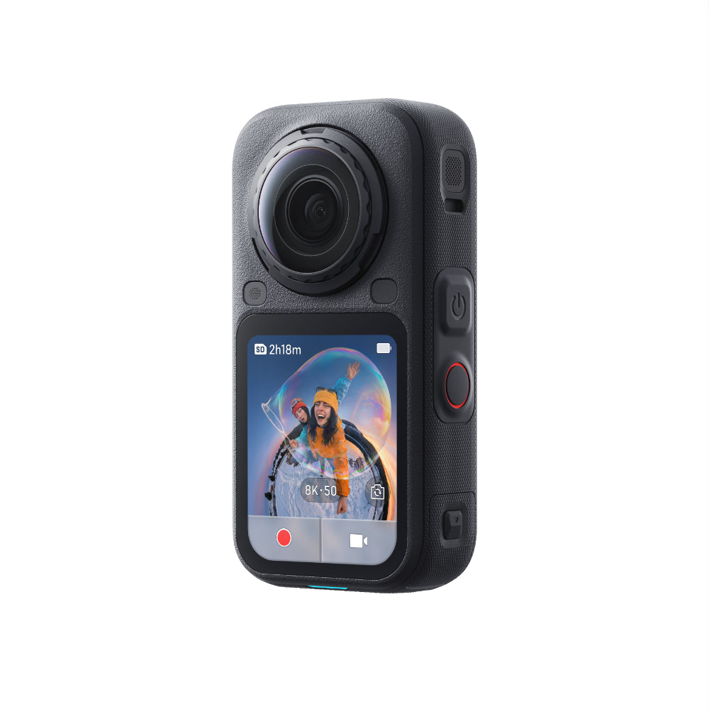 Insta360 X6 8K 360 camera flagship in black with dual-lens design