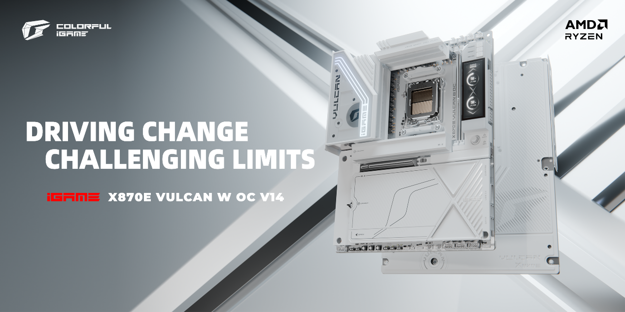 COLORFUL launches the iGame X870E VULCAN W OC, an all-white AM5 overclocking flagship