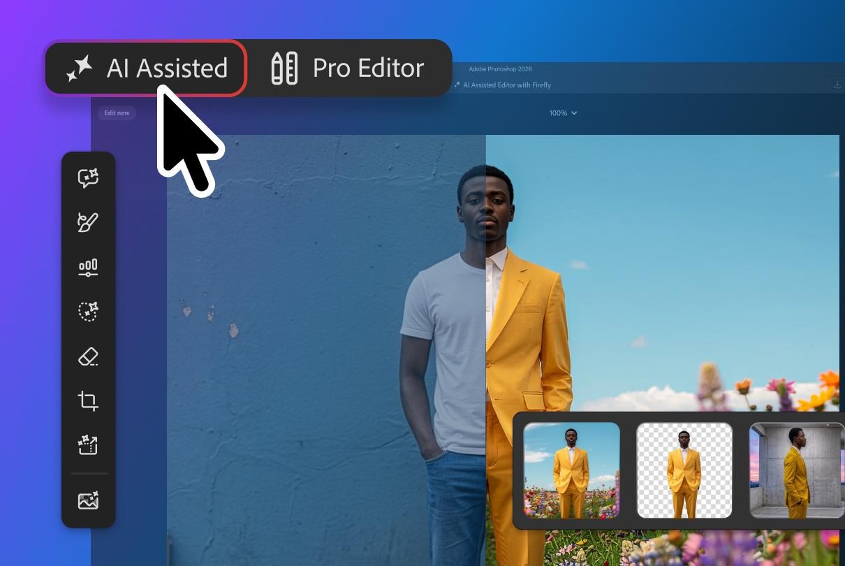 Adobe adds an optional AI Assisted Editor mode to Photoshop
