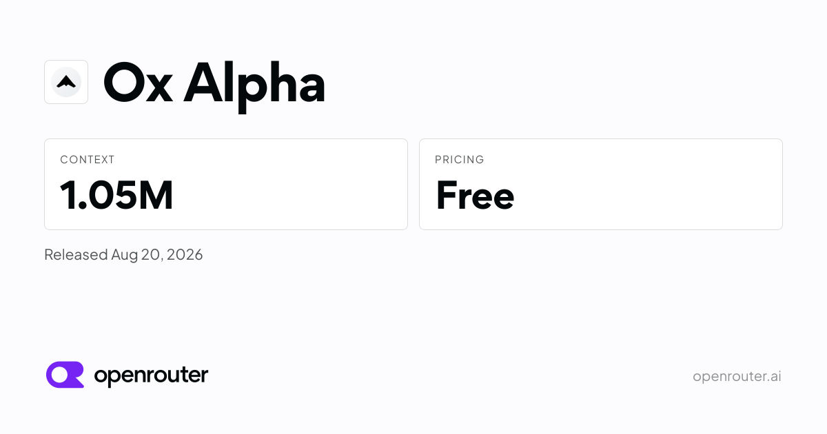 Ox Alpha model: the free AI on OpenRouter that nobody will claim