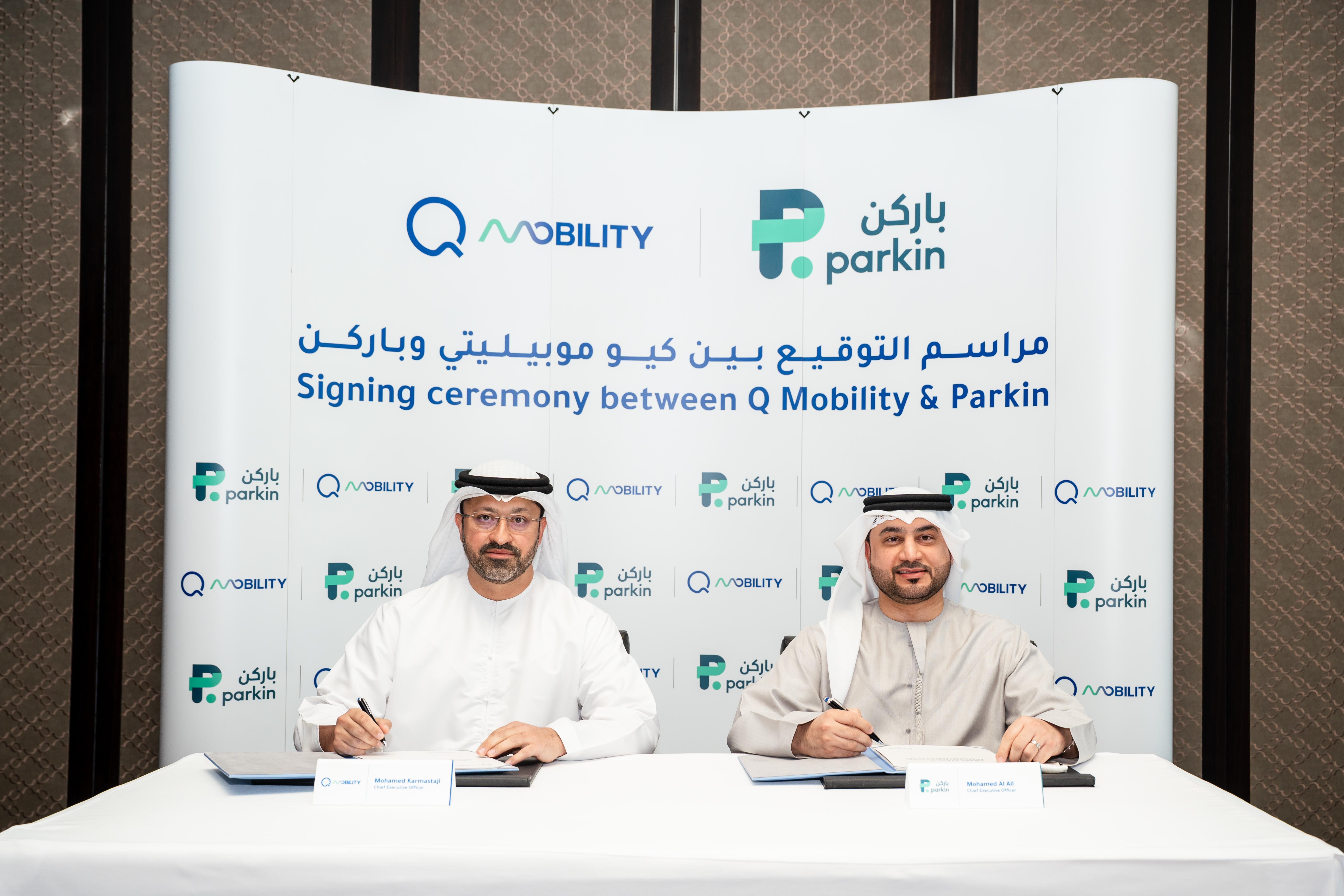 Smart parking across the UAE edges closer as Q Mobility and Parkin sign MoU