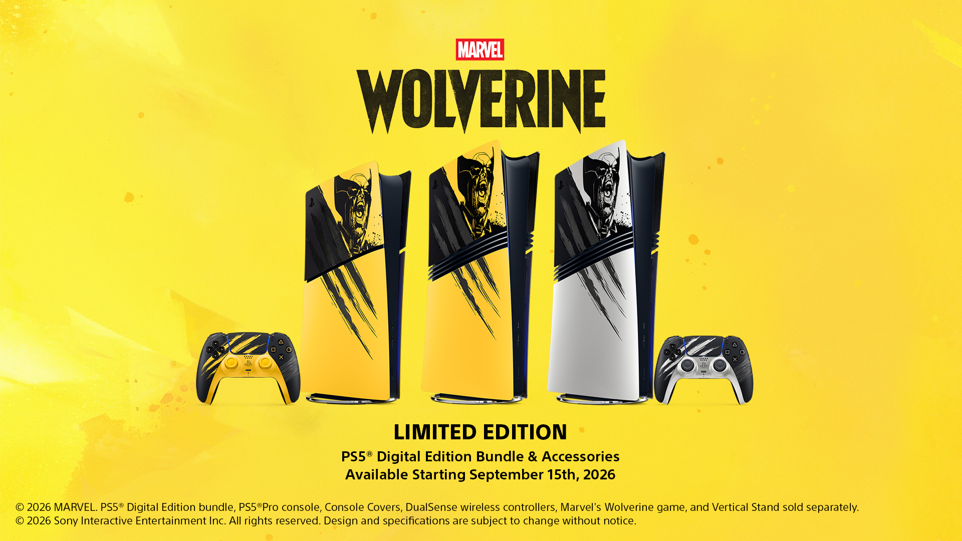 Marvel’s Wolverine PS5 Limited Edition Bundle Revealed: Battle Yellow Console, DualSense and Covers