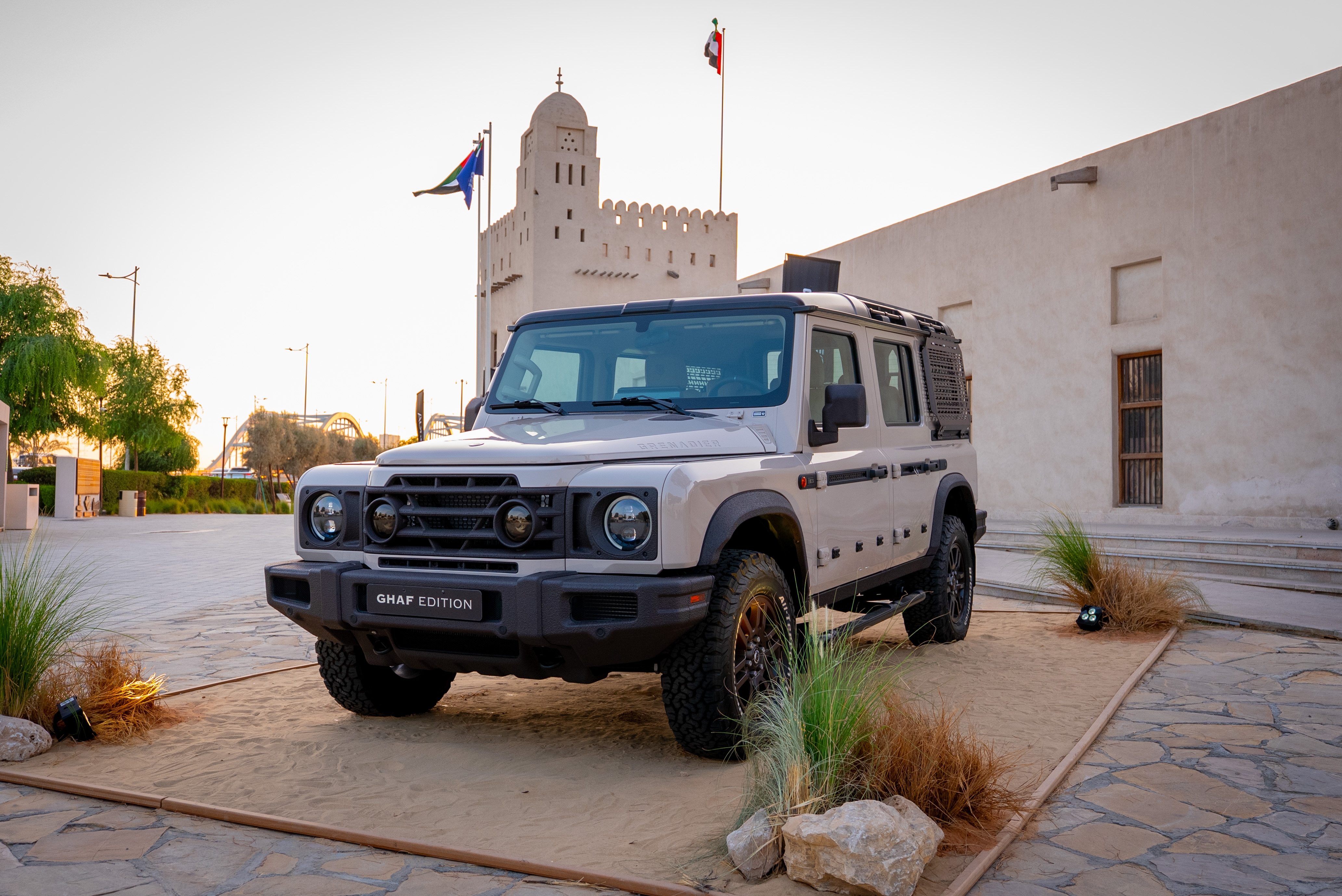 INEOS Grenadier Ghaf Edition displayed at Abu Dhabi’s Al-Maqta’a Museum