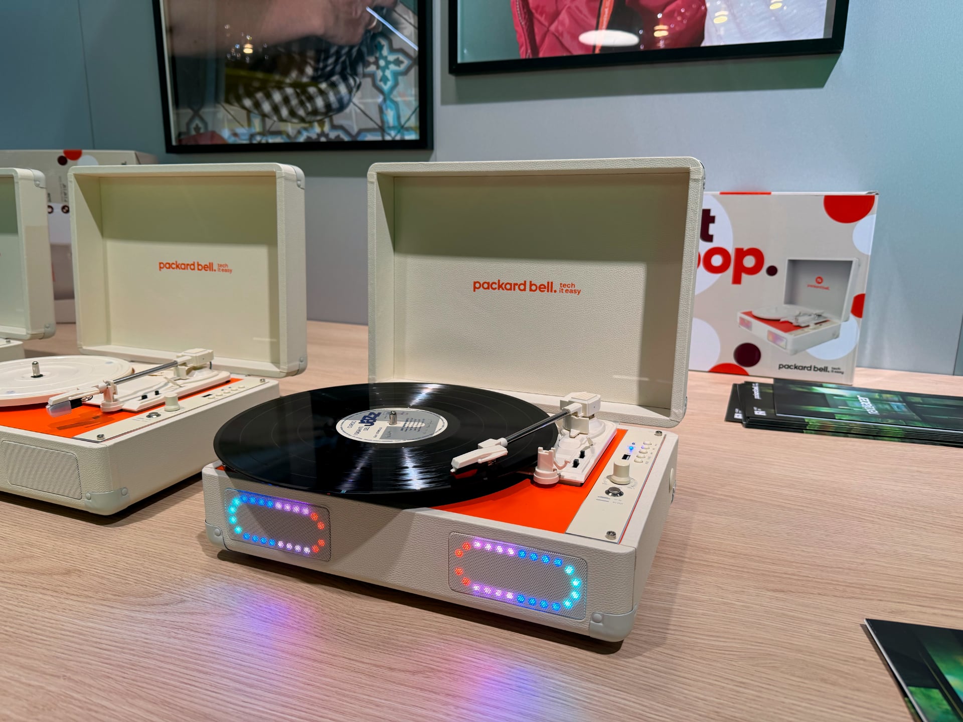 Packard Bell is back at 100 — with a suitcase turntable and a kids’ phone