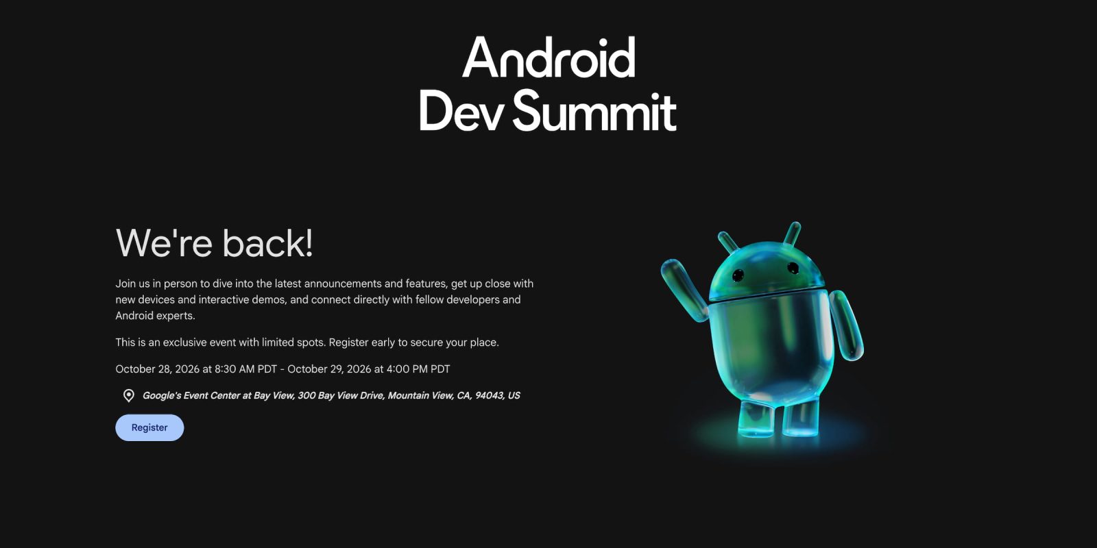 Android Dev Summit returns with an Android 18 graphics tease