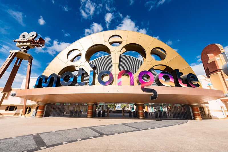 Motiongate Dubai entrance at Dubai Parks and Resorts