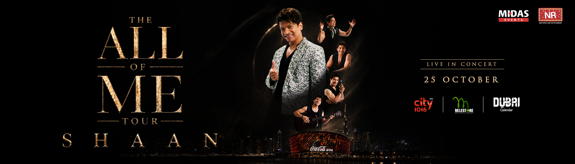 Shaan performing on the All of Me Tour in Dubai
