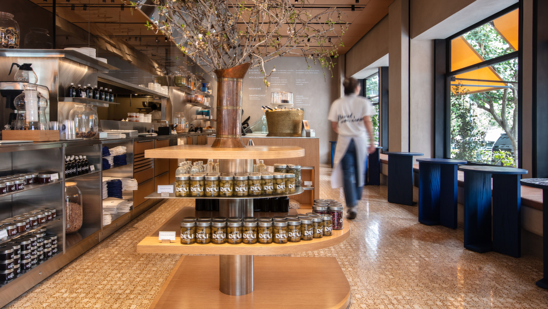 Em Sherif Deli interior showing its Lebanese dining concept