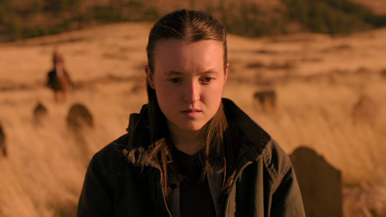 Bella Ramsey as Ellie in The Last of Us production still