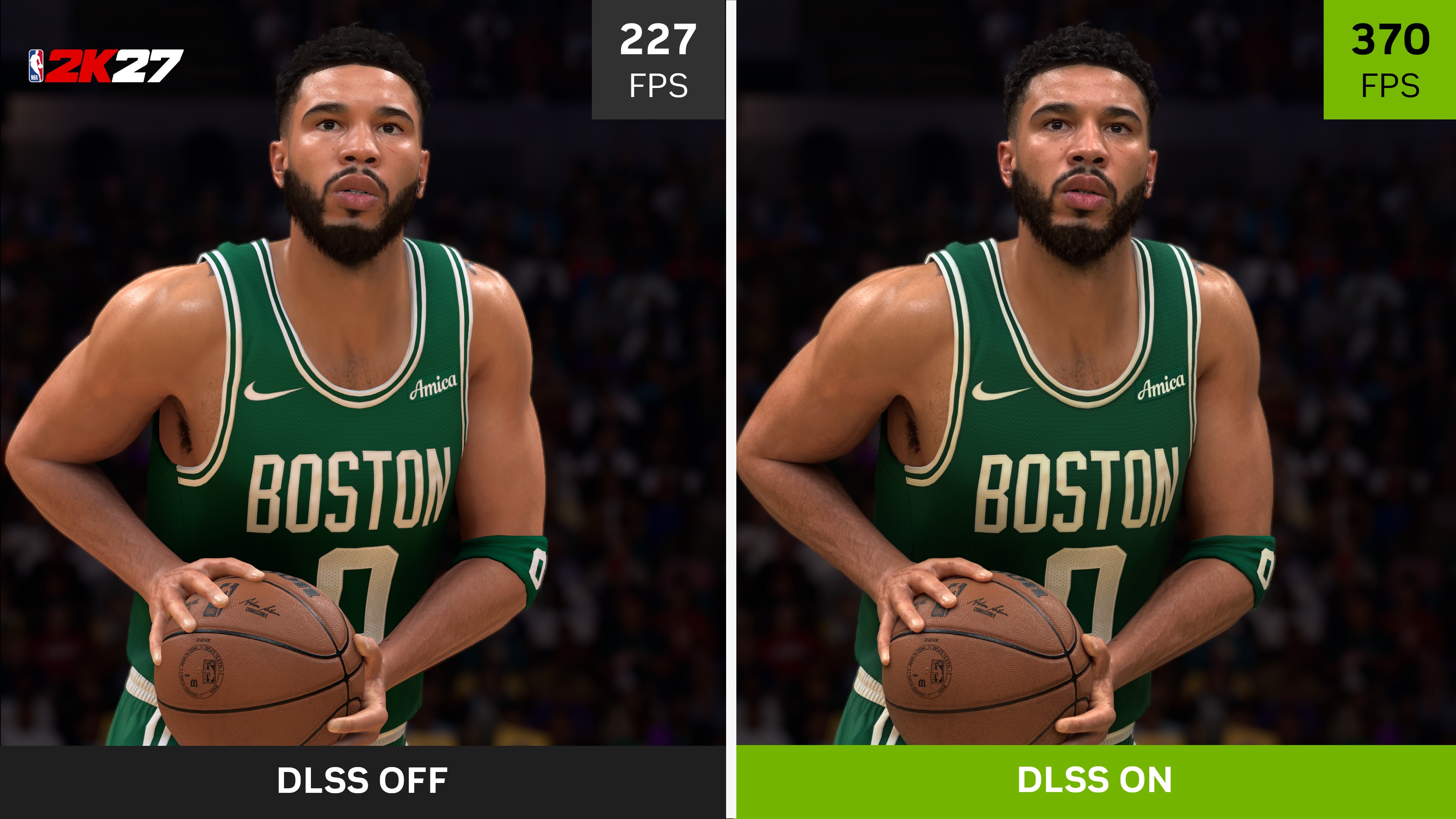 Nvidia DLSS 5 performance comparison in NBA 2K27