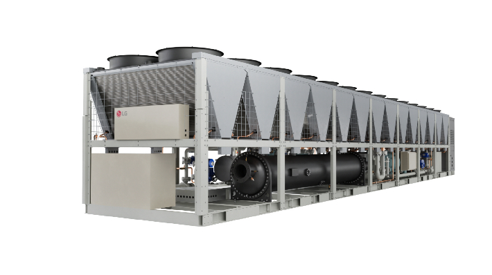 LG air-cooled turbo chiller designed for AI data centre cooling