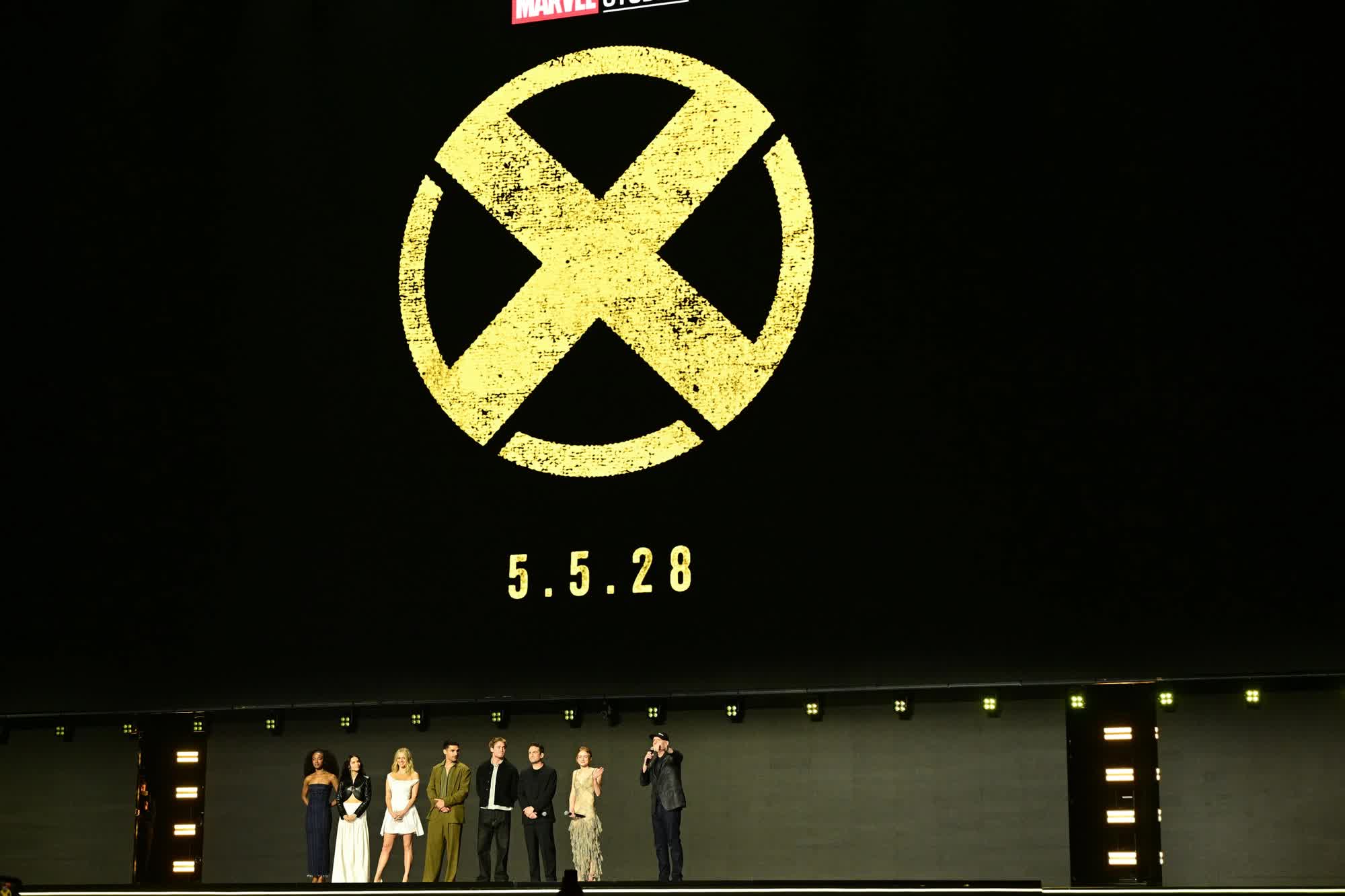 Marvel X-Men logo displayed above the announced 2028 film date