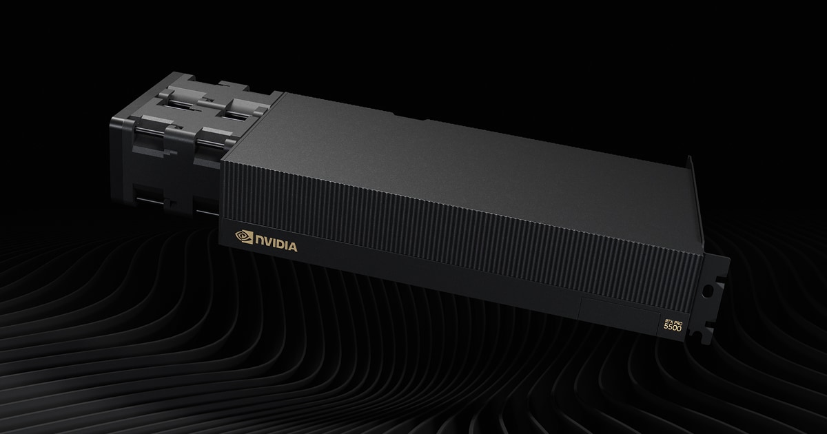 NVIDIA RTX PRO 5500 Blackwell workstation GPU product render