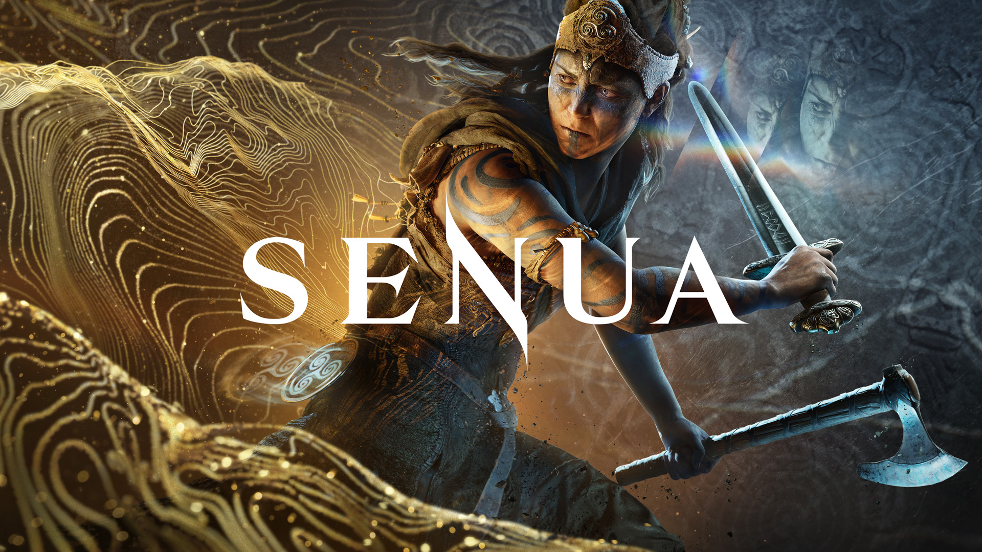 Official Senua key art from Ninja Theory's Hellblade series
