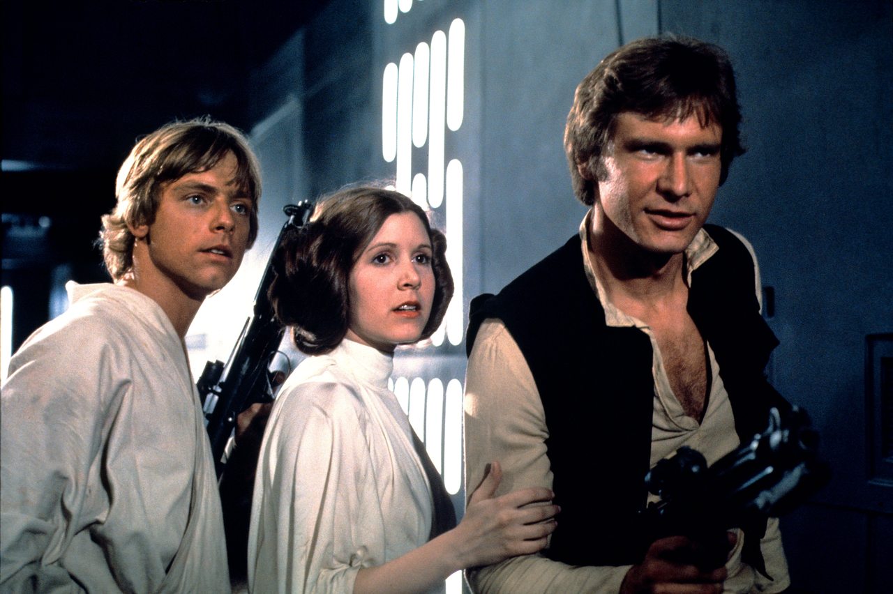 Star Wars A New Hope cast still Hamill Fisher Ford