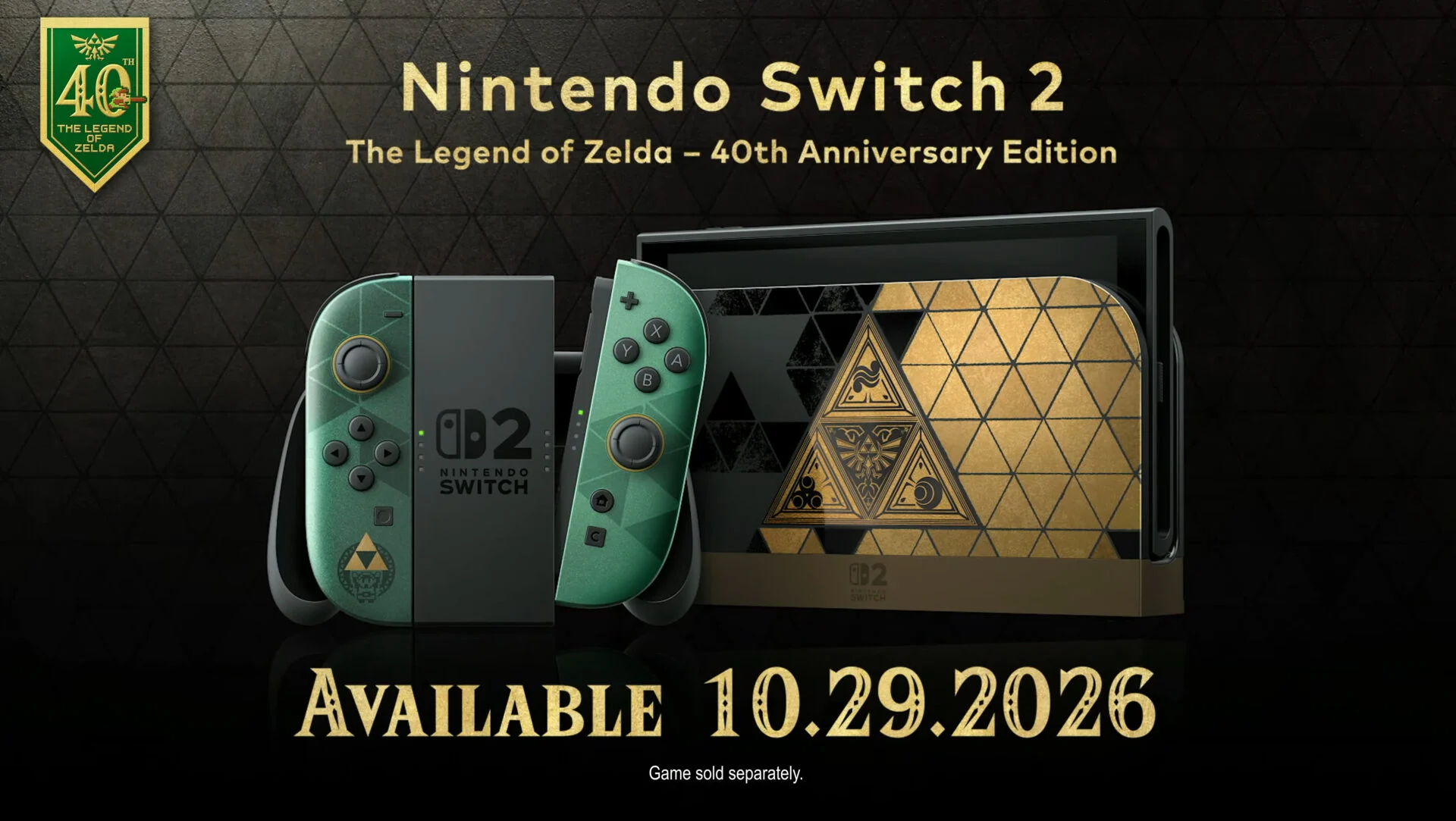 Zelda 40th Anniversary Switch 2 Console and Pro Controller Are Official