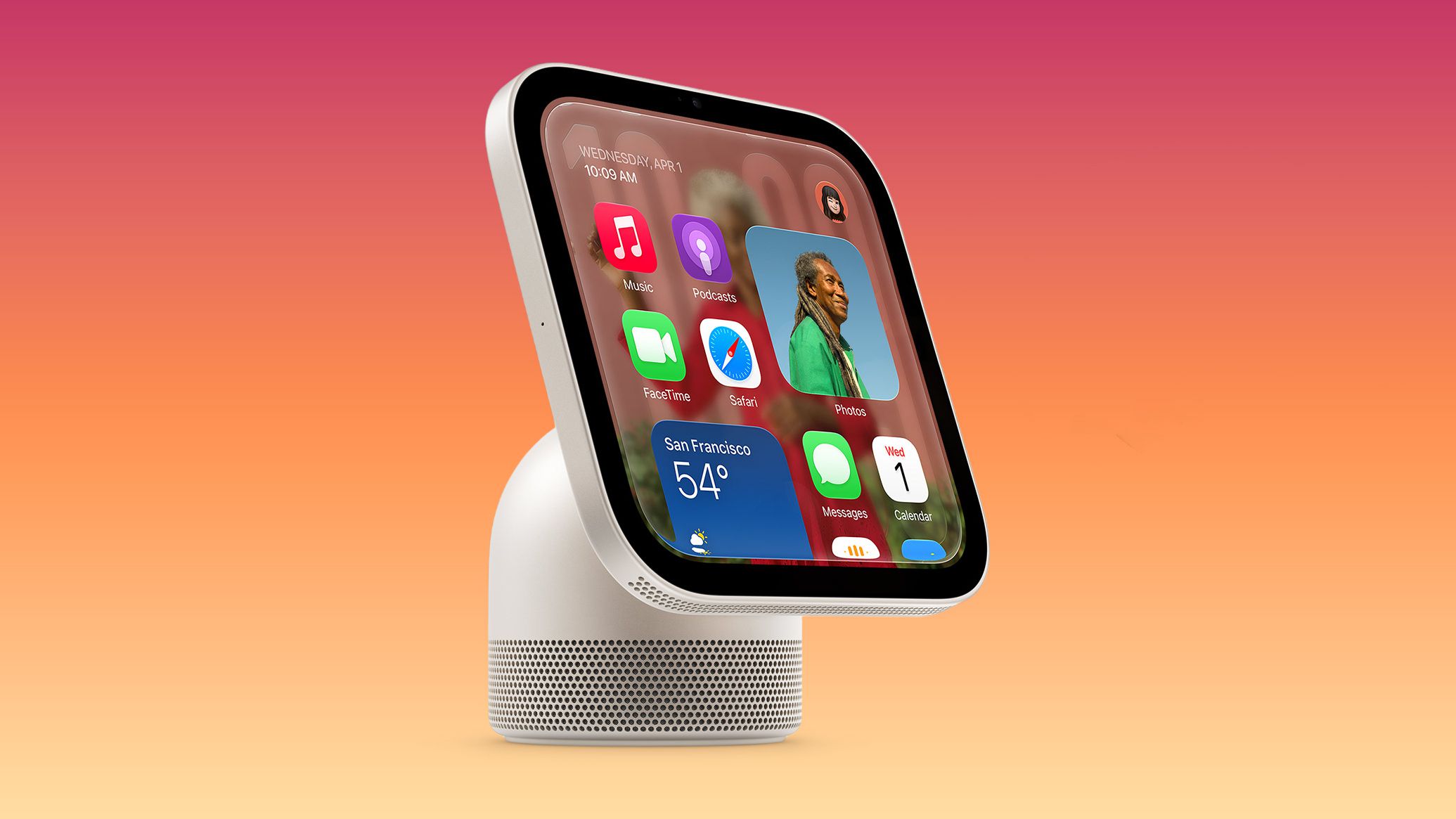 Apple HomeView smart home hub showing its home screen