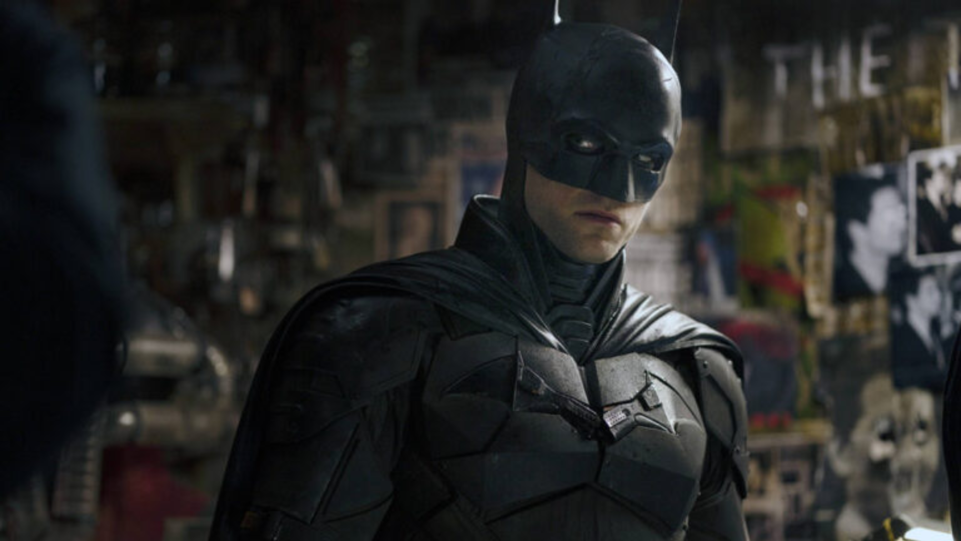 Batman in a cinematic still