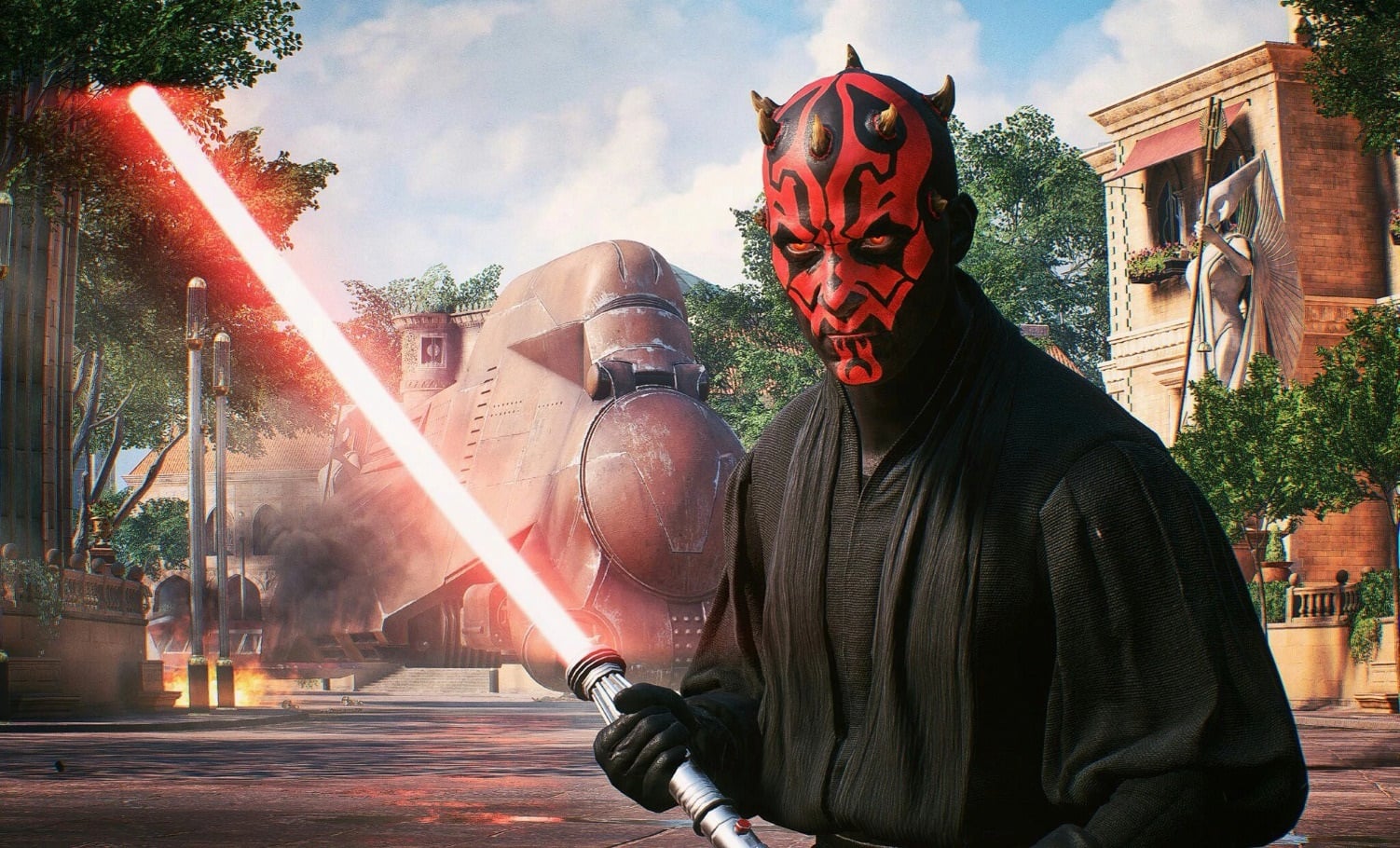 Darth Maul in Star Wars Battlefront 2, the existing game rather than the rumoured sequel
