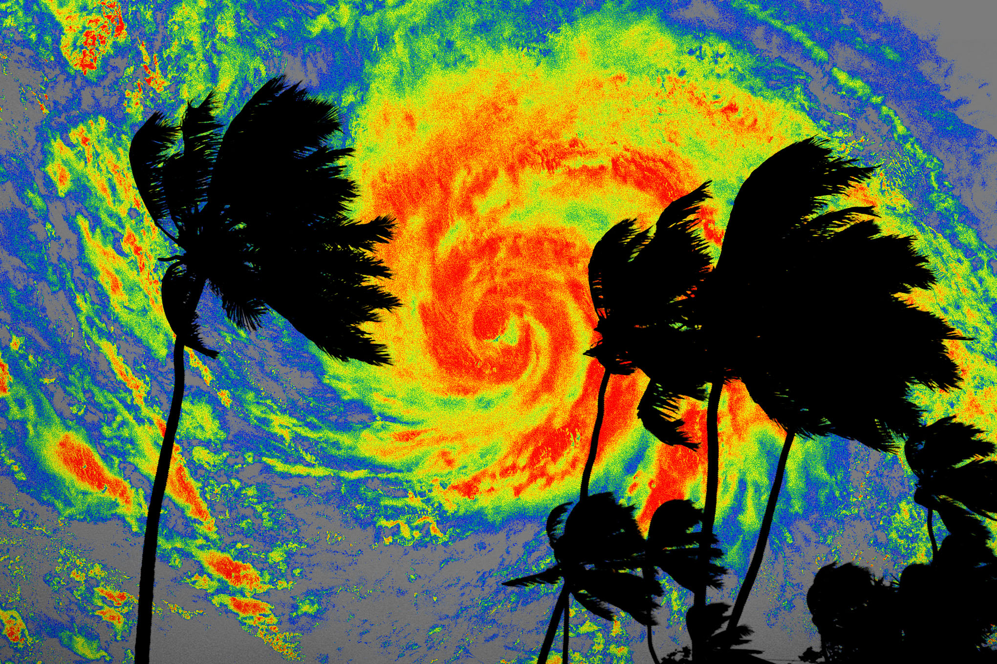 Stock illustration representing climate change and weather