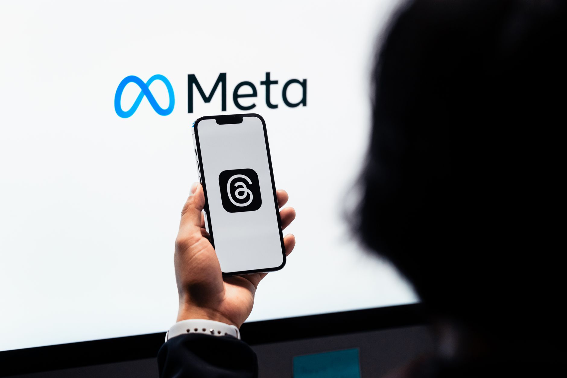 threads by meta on smartphone in hand